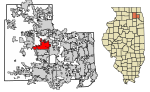 DuPage County Illinois Incorporated and Unincorporated areas St. Charles Highlighted